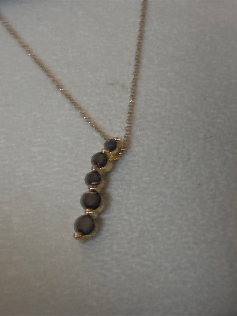 Blue Sapphire Journey Pendant 18" Chain Gold Plated 925 Sterling Silver